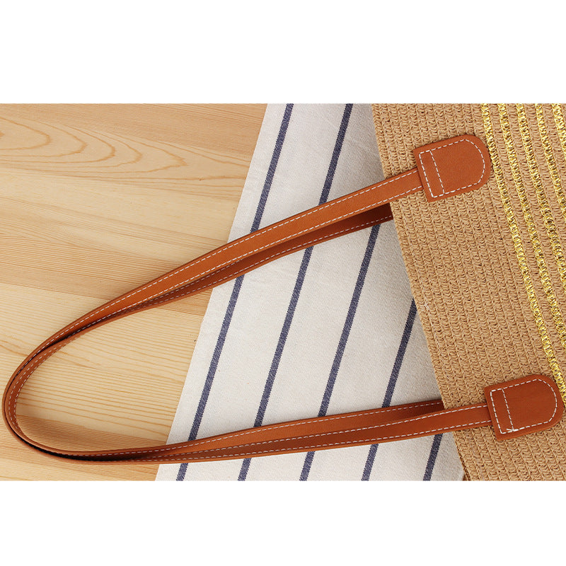 Strohtasche Im Modernen Streifen-Look Brehn