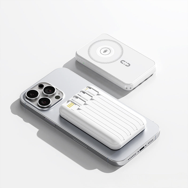 Tragbare Powerbank mit kabelloser Ladefunktion und integrierter Smart-Technologie Brehn
