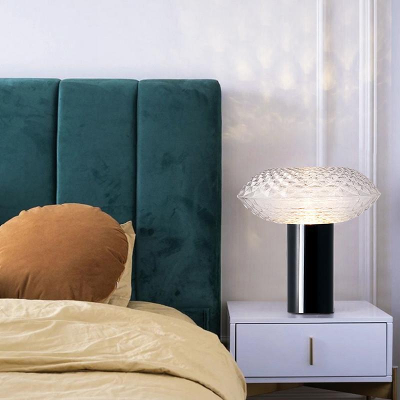 Dekorative Glas Tischlampe mit geometrischem Design
