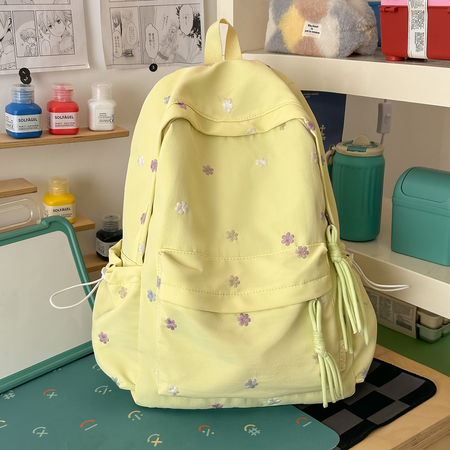 Bestickter Blumenmuster-Rucksack Brehn