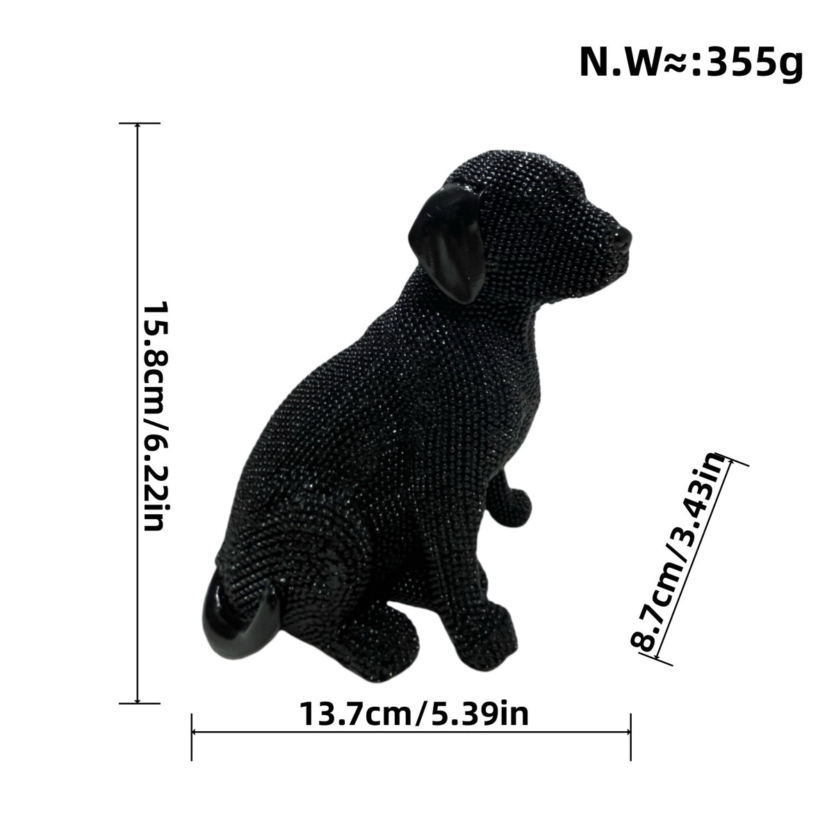 Dekorative Hundefigur im modernen Design Brehn