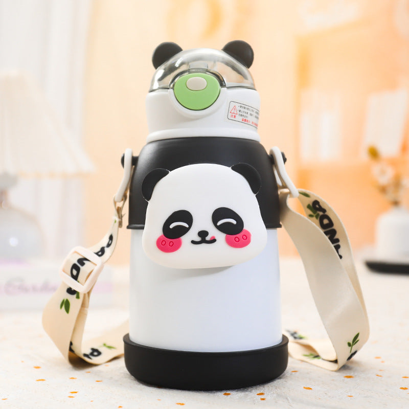Damen Isolierte Trinkflasche mit buntem Hasenmotiv Brehn