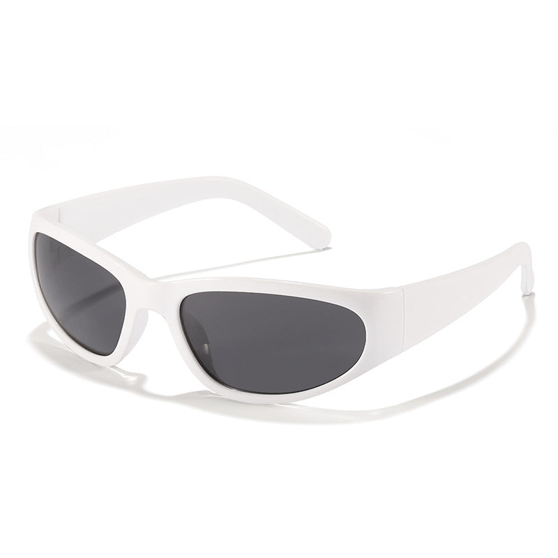 Damen modische Sonnenbrille im futuristischen Stil Brehn
