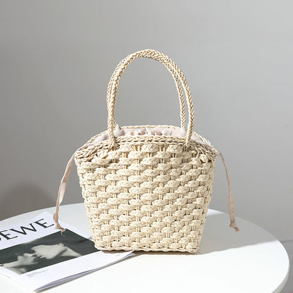 Handgefertigte Basttasche mit Verstellbarem Innenfutter Brehn