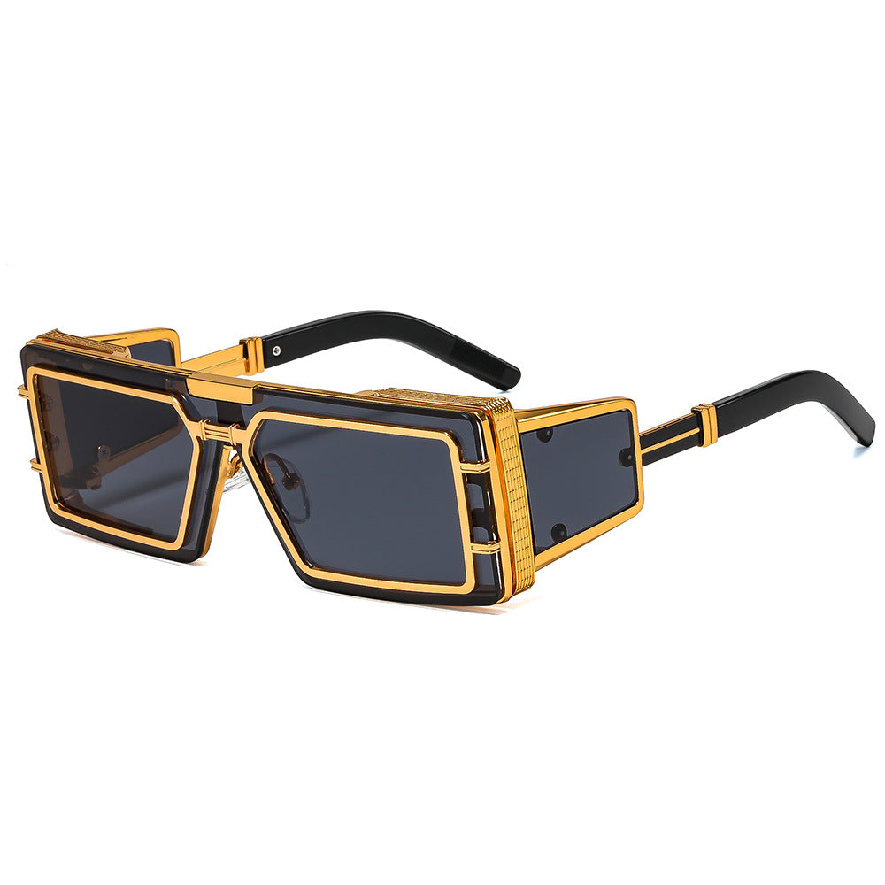 Damen Geometrische Oversized Sonnenbrille mit luxuriösem Rahmen Brehn