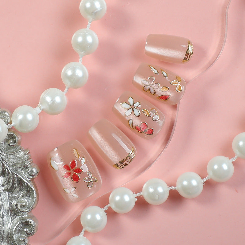 Künstlerisches Blumendesign Drucknägel Set