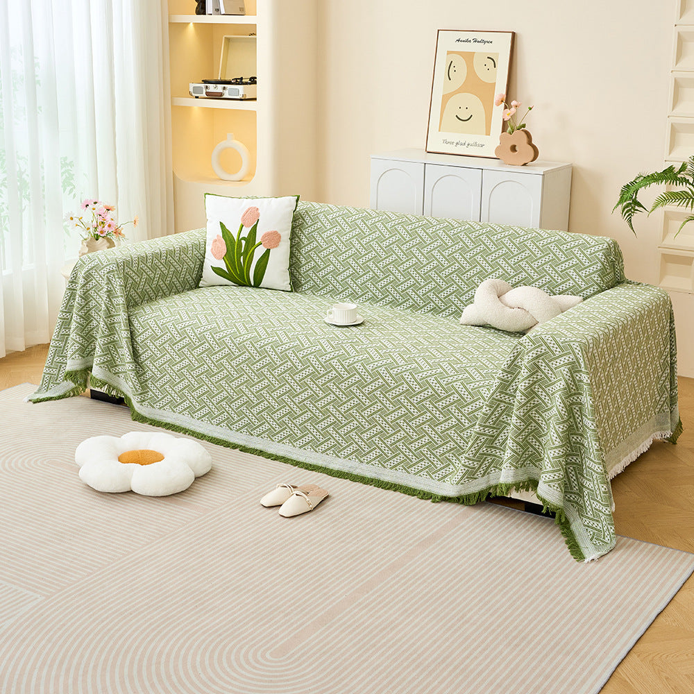 Strukturierte gewebte Sofa-Wurfdecke
