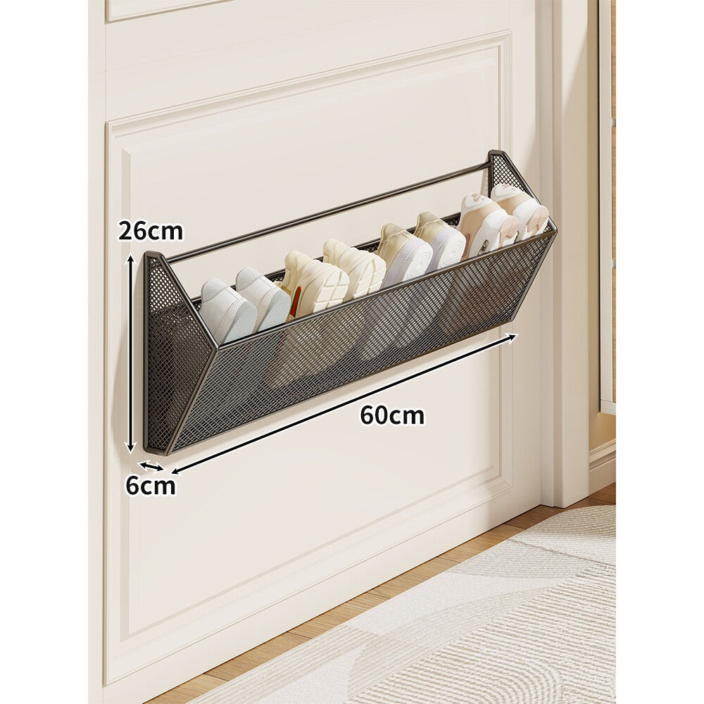 Wandmontierter Slim Mesh Schuhorganisator Rack