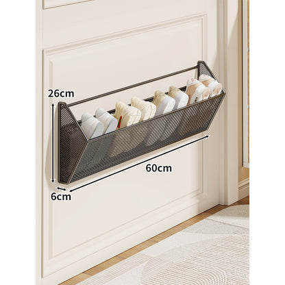 Wandmontierter Slim Mesh Schuhorganisator Rack