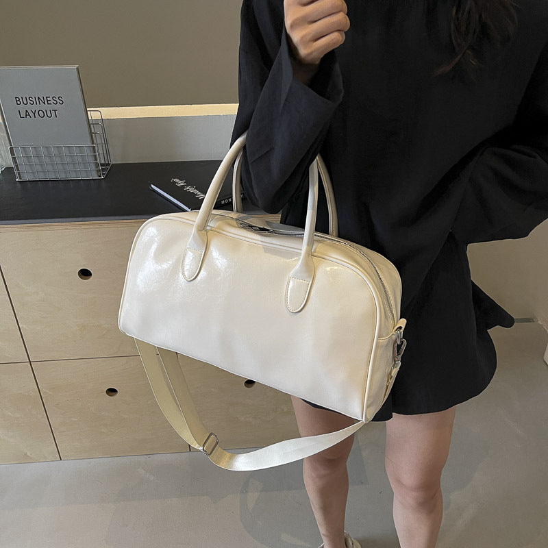 Elegante Leder Übernachtungs-Duffle Bag Brehn