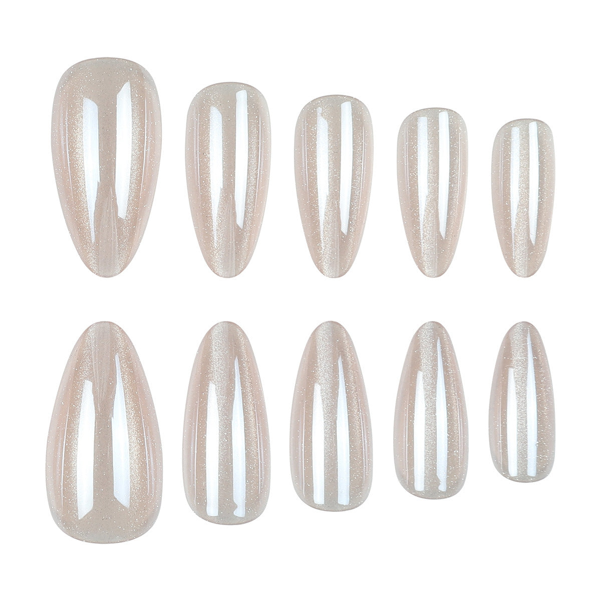 Elegante Lange Stiletto Gel Drucknägel Brehn