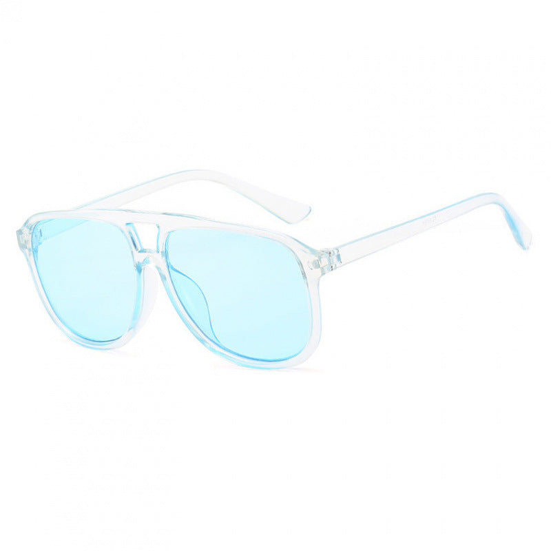 Damen modische Sonnenbrille im transparenten Design mit farbigen Gläsern Brehn