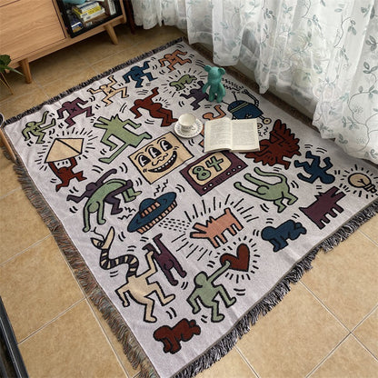 Verspielt katzenmotiviertes Wurfdecke