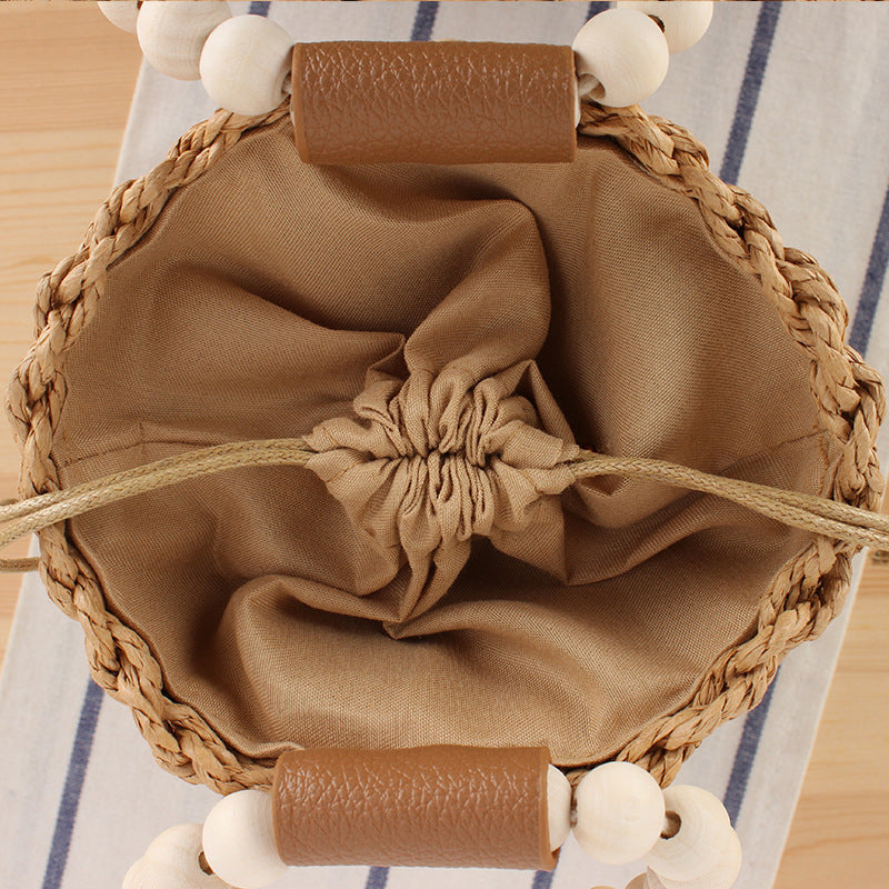 Trendige Handtasche mit Holzperlen-Handle Brehn