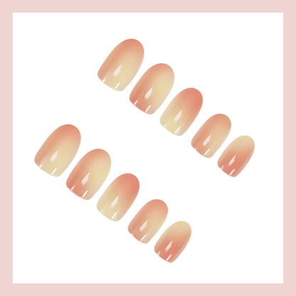 Kunstnagelset mit elegantem, natürlichen Ombre-Design Brehn