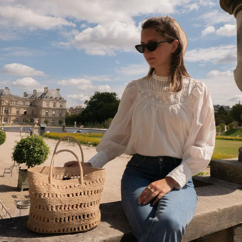 Stilvolle Rattanshopper-Tasche Brehn