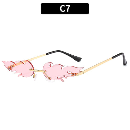 Künstlerische Flammen-Design-Brille