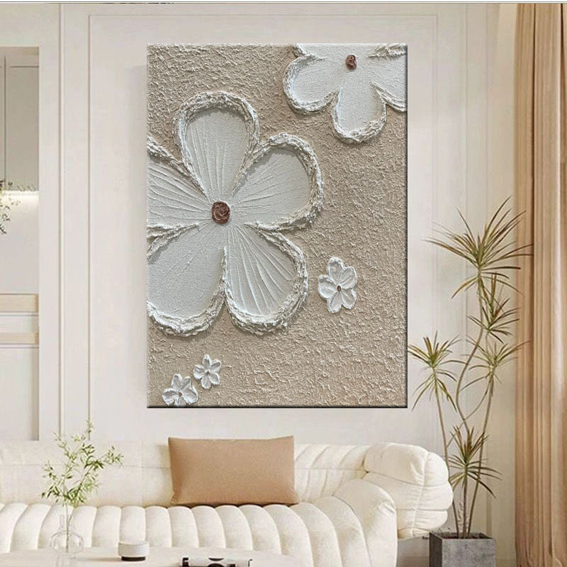 Florale Relief Wanddekoration