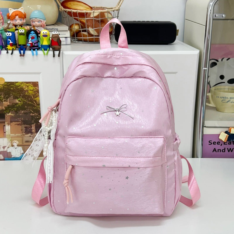Stilvoller Funkelnder mit Schleife verzierter Rucksack Brehn
