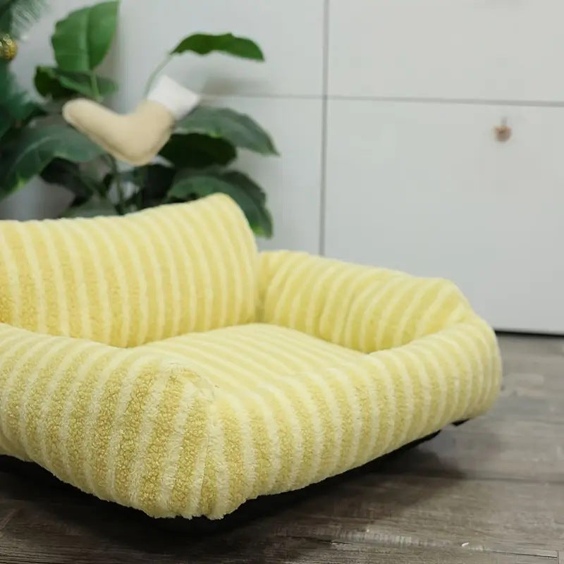Luxuriös Gestreift Sofa Hundebett