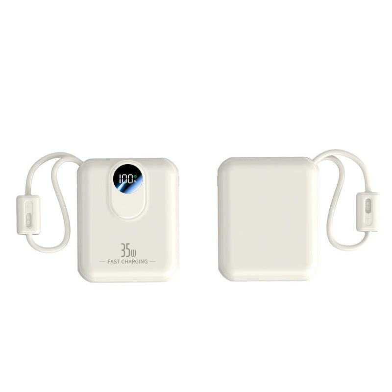 Powerbank mit Schnellladefunktion und Integrierten Ladekabeln Brehn