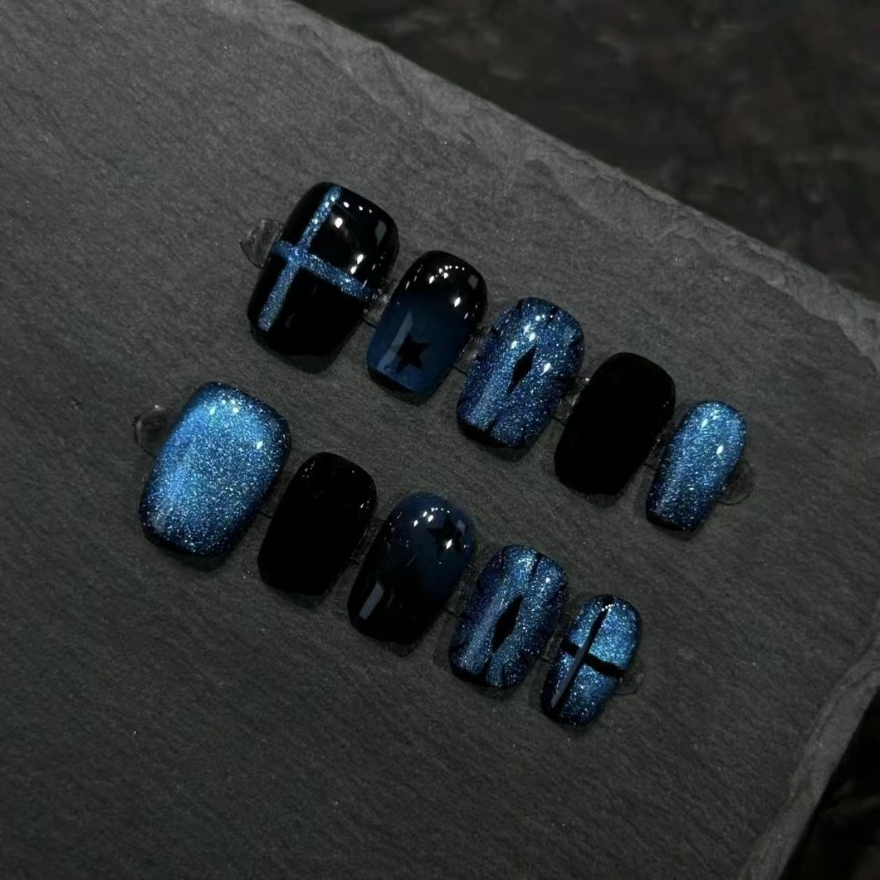 Sternen Nacht Glitzer Nagel Kunst Set Brehn
