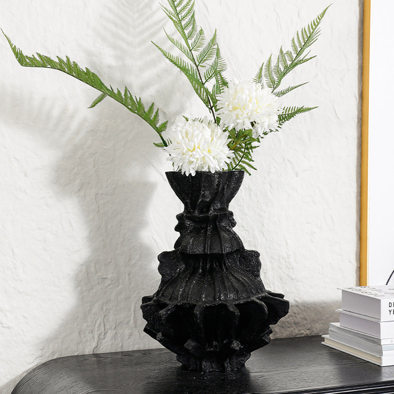 Künstlerische strukturierte Blumenvase