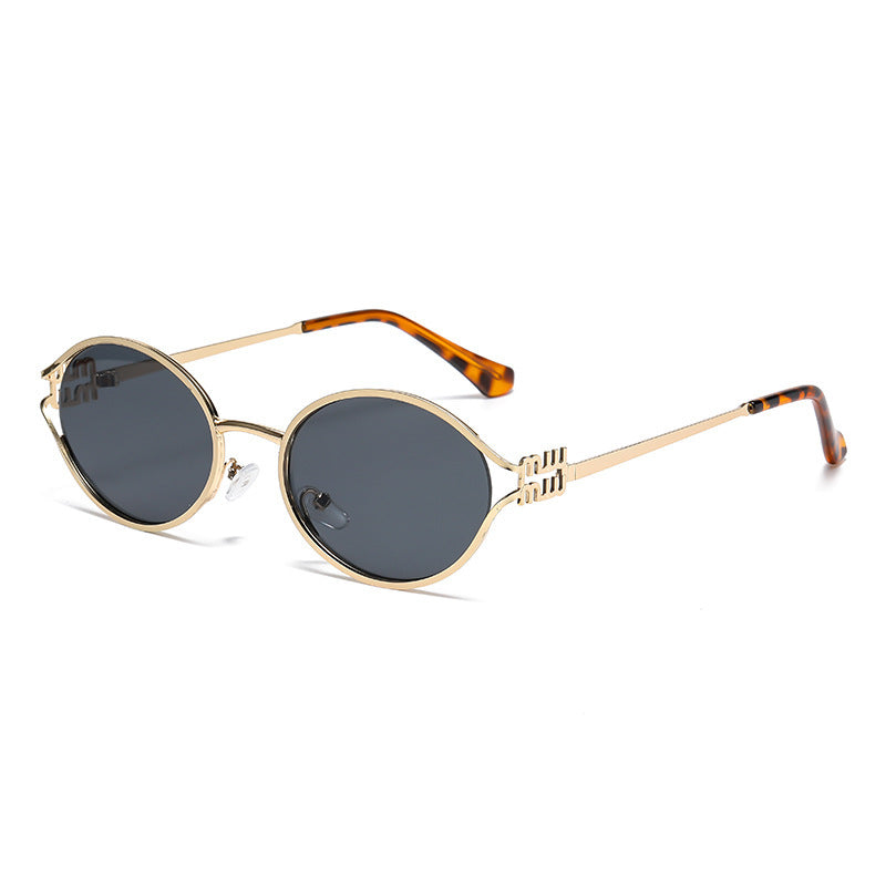 Damen elegante Cat-Eye Sonnenbrille mit feinem Metallrahmen Brehn
