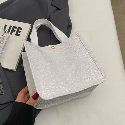 Blumenmuster Stoff Schultertasche