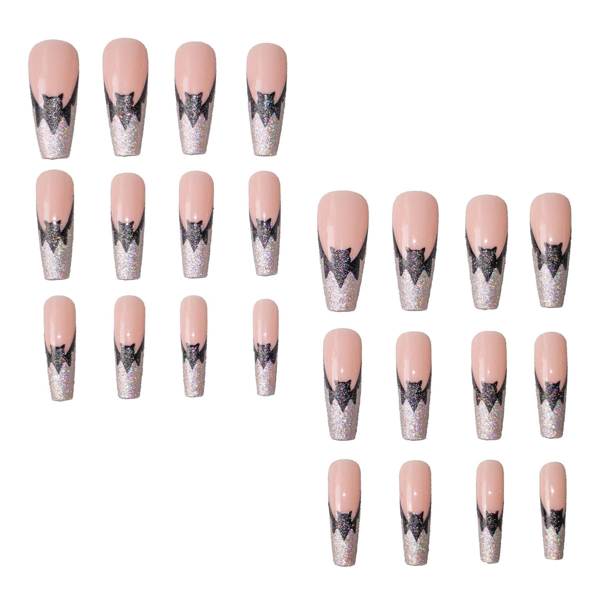 Halloween Themen Glitter Fledermaus Nagelkunst Set