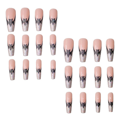 Halloween Themen Glitter Fledermaus Nagelkunst Set