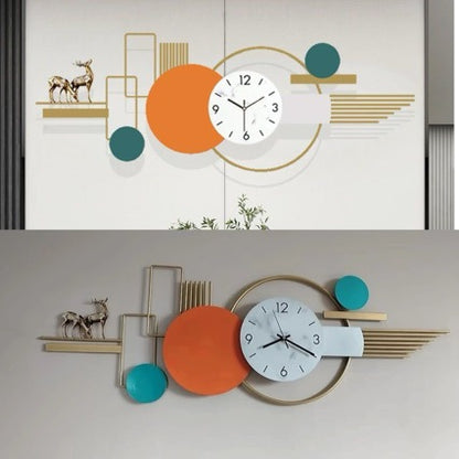 Moderne Künstlerische Wanduhr mit geometrischem Design Brehn