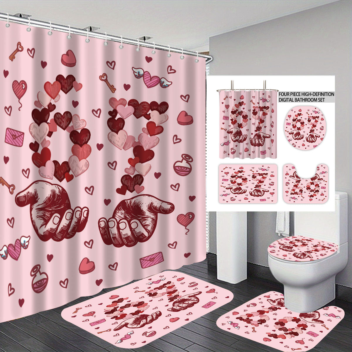 Buntes Dessert-Themen Badezimmer Set Brehn