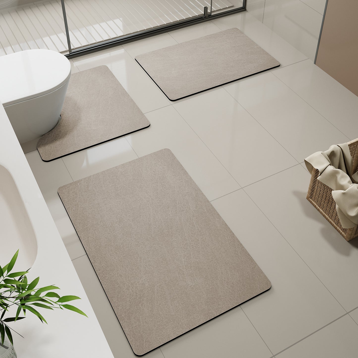 Weiches Badezimmer-Komfortmatten-Set Brehn