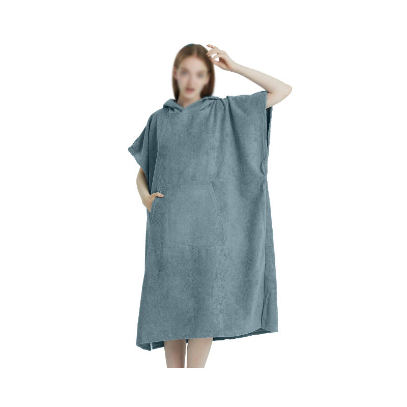 Fluffy Kapuzen-Badeponcho Brehn