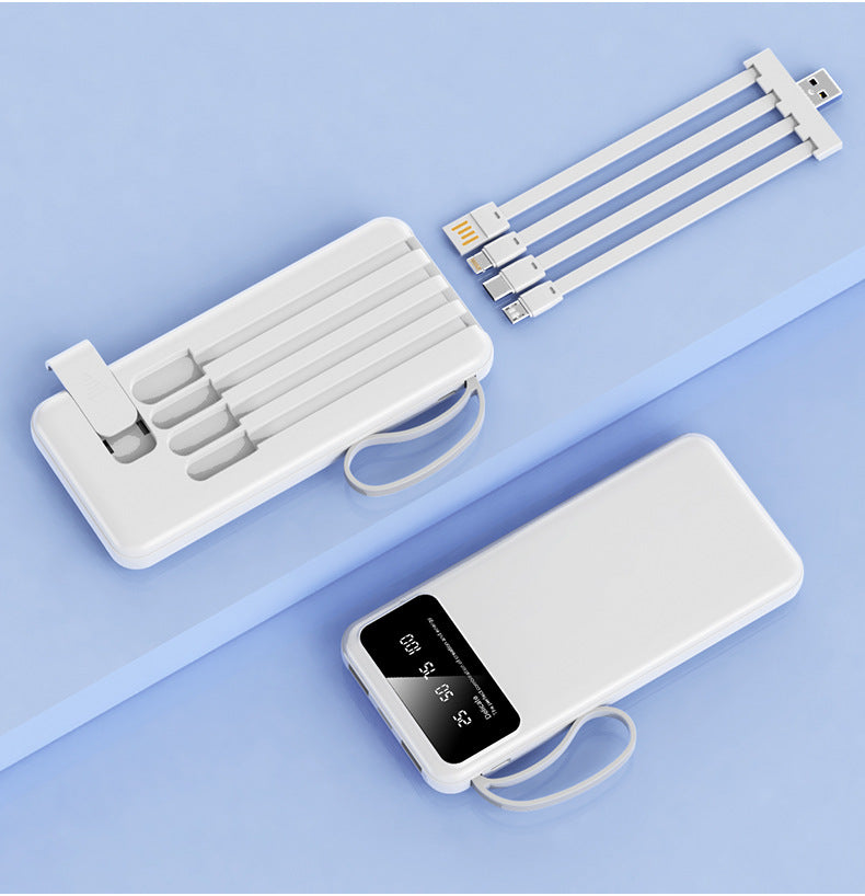 Multifunktionale Powerbank mit Integrierten Ladekabeln Brehn