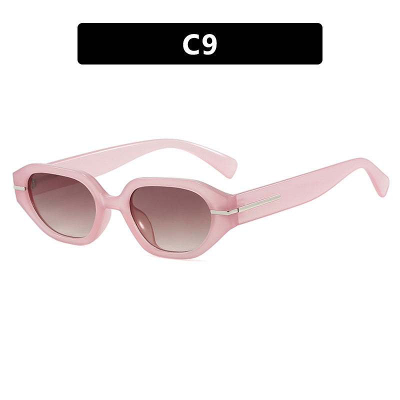 Damen stilvolle geometrische Sonnenbrille mit verspiegelten Gläsern und einzigartigem Rahmen Brehn