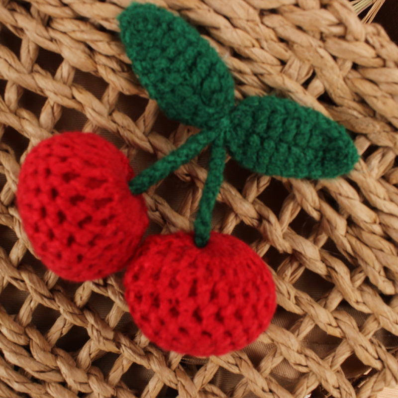 Umhängetasche mit Handgearbeitetem Obstmotiv Brehn