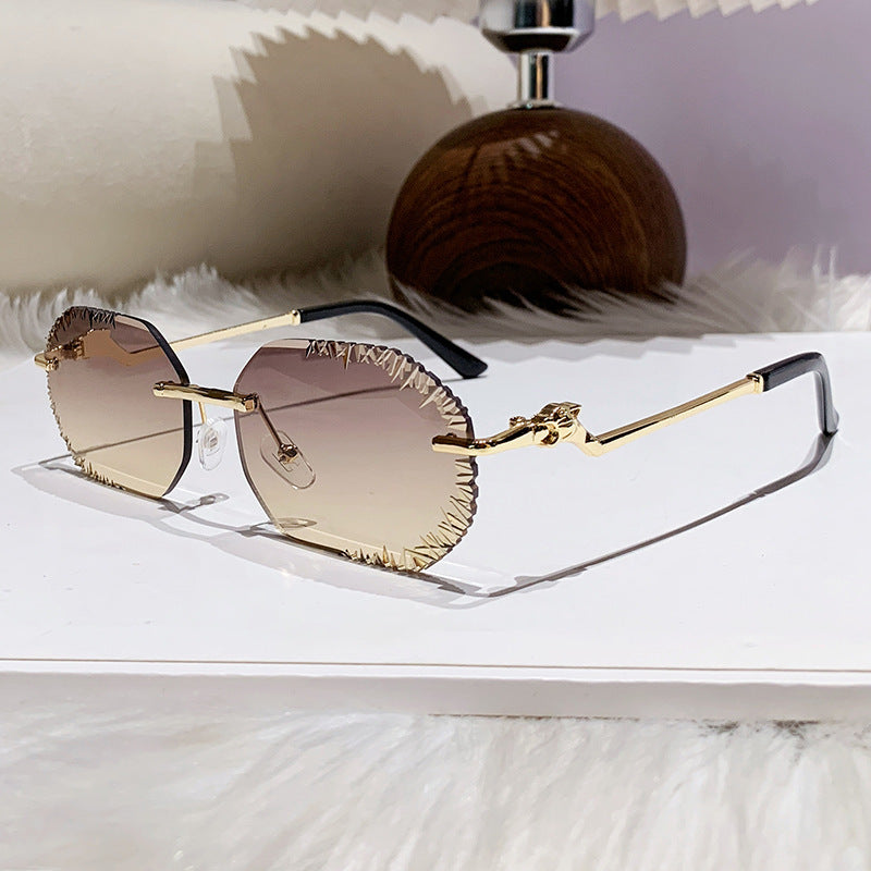 Damen extravagante Sonnenbrille mit blumenförmigem Design und hochwertigem UV-Schutz Brehn