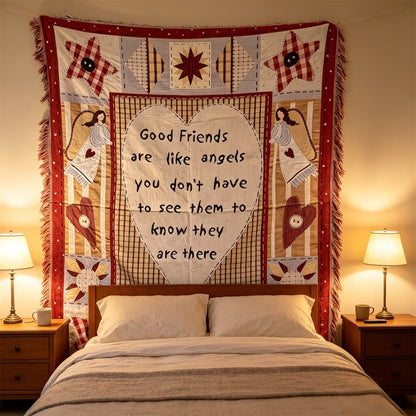 Inspirierende gesteppte Decke