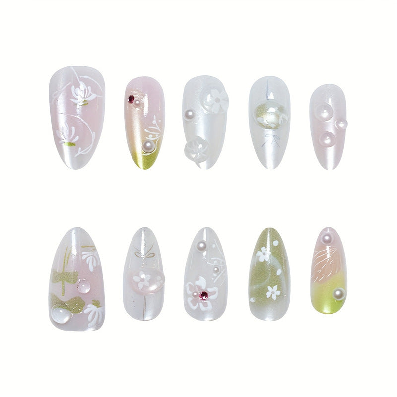 Floral Eleganz Press-On Nagelset Brehn