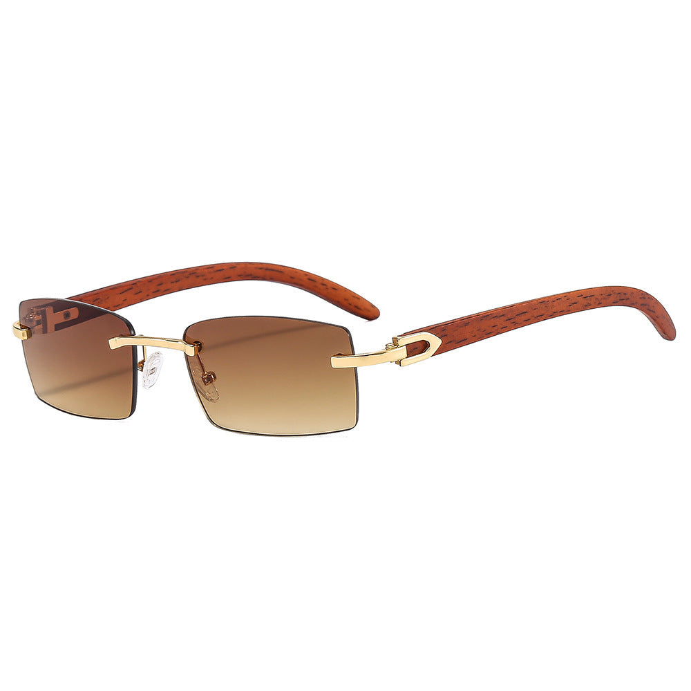 Stylische Holzgriff Quadratische Sonnenbrille Brehn