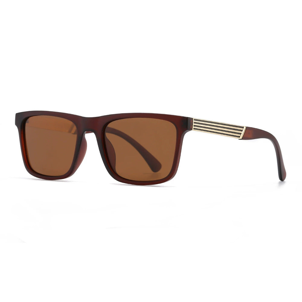 Herren zeitgenössische quadratische Sonnenbrille Brehn