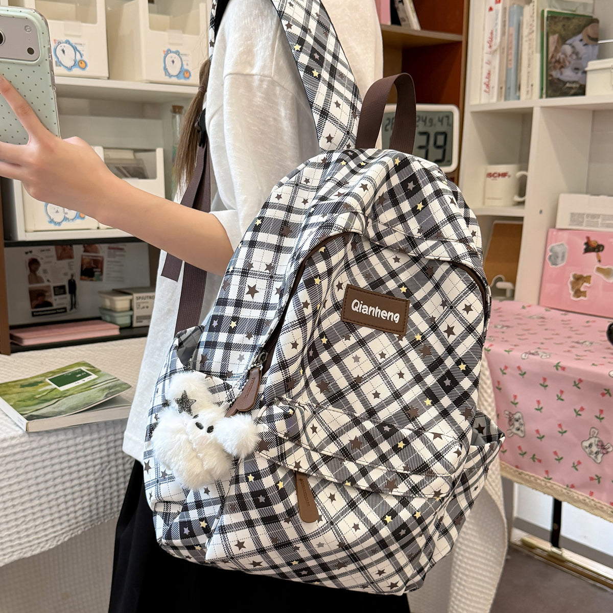 Stylische geometrisch gemusterte Rucksack Brehn