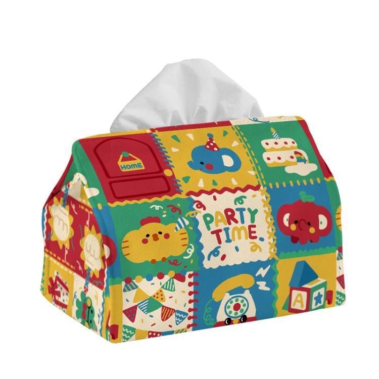 Dekorativer tissue box cover im Cartoon-Design Brehn