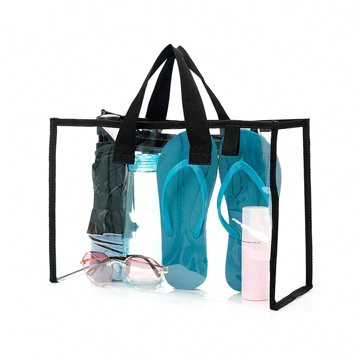 Transparente Strandtasche mit Mehreren Innenfächern Brehn