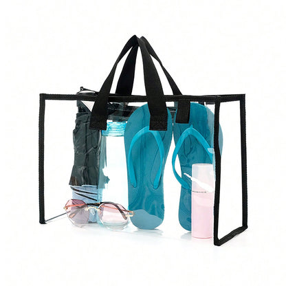 Transparente Strandtasche mit Mehreren Innenfächern Brehn