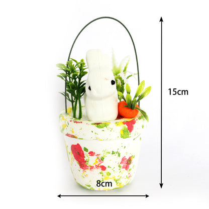 Dekorativer Osterhase Blumentopf Brehn