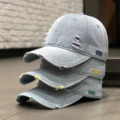 Unisex Geschädigte Denim Baseballcap Brehn