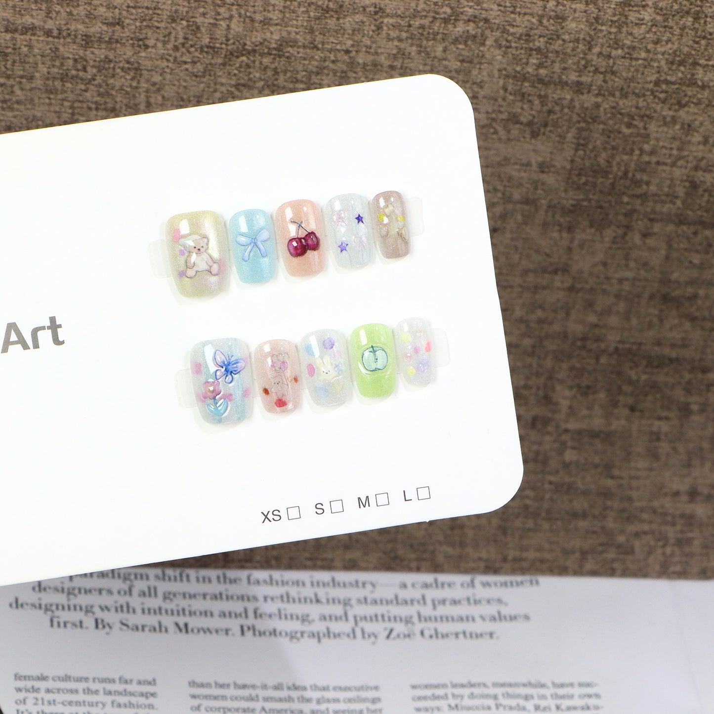 Kreatives Charakter-Themen Druck-auf Nagelkunst Set Brehn